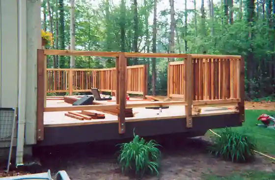 Photo of a deck rebuilding project in Oakland County, Michigan.