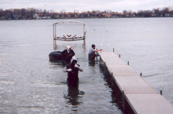 Seasonal dock removal underway