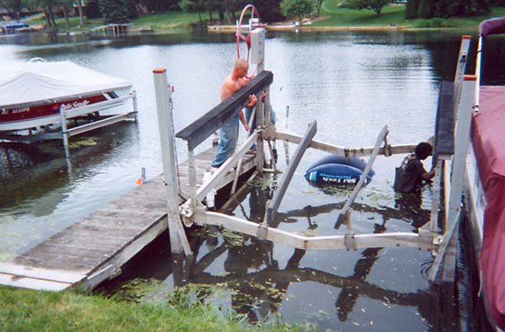 H.Y.O. Services assembles and installs new boat lifts of all makes and models and we specialize in Shore Station. We can move boat lifts from lake to lake and city to city. Moving? Want to take your dock and lift with you? No Problem!