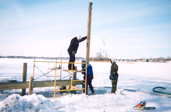 Winter time dock Repair