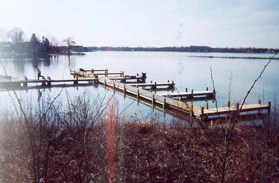 Permanent dock installed in Oakland County, Michigan