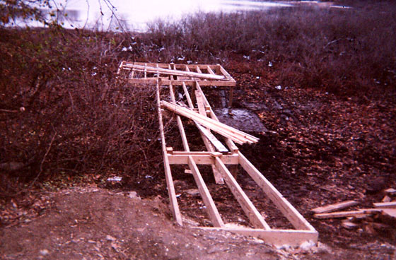 Foundation frame for beach deck