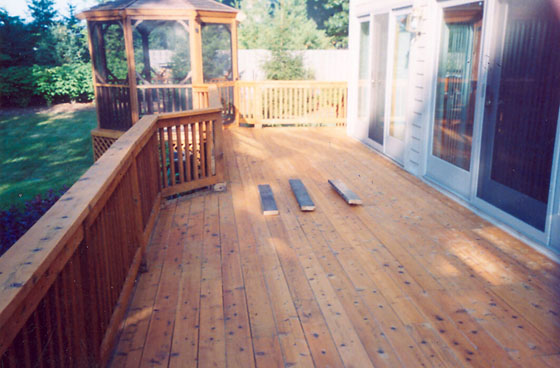 Photo of a deck staining project in Oakland County, Michigan