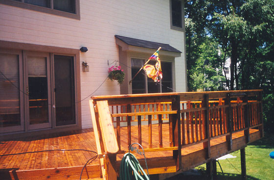A beautifully restored deck in Oakland County, Michigan
