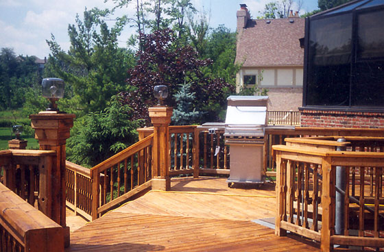 Photo of a finished deck restoration project in Oakland County, Michigan