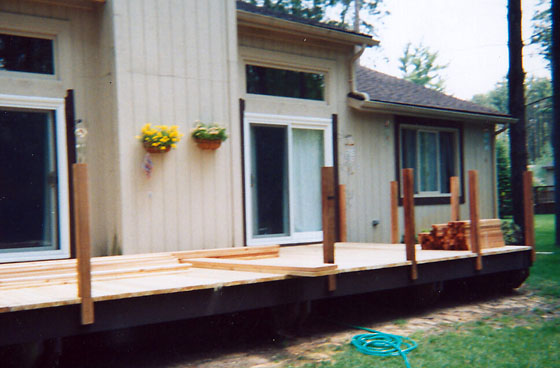 Deck rebuild in progress