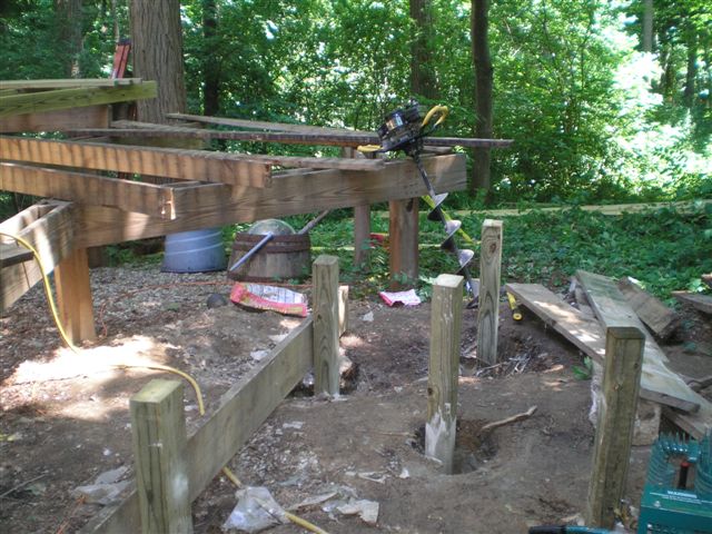 Foundation for deck rebuild