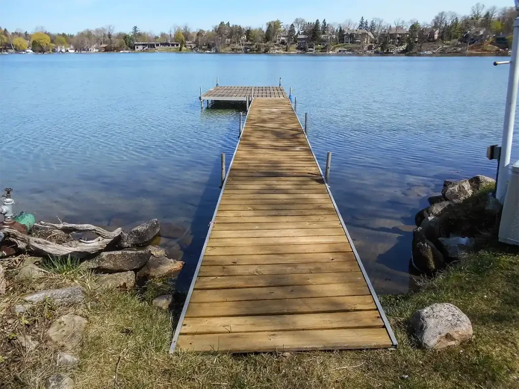 Seasonal dock installation in Oakland County, Michigan